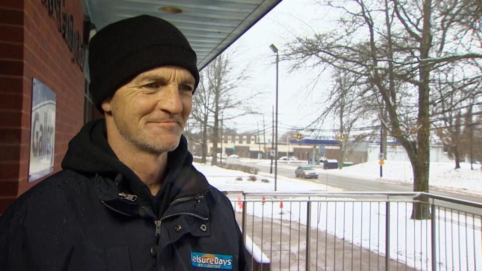 Jerry Curlew said he was left to sleep in the elements in Truro, N.S., when police took the tent he was sheltering in.  (Dave Laughlin/CBC - image credit)