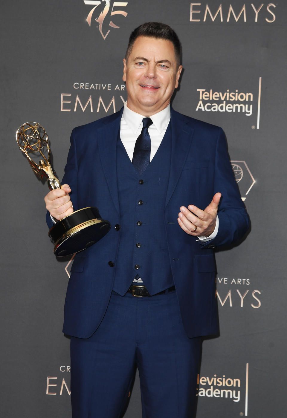 Nick Offerman at the 75th Creative Arts Emmy Awards held at the Peacock Theater at L.A. Live on January 6, 2023 in Los Angeles, California. (Photo by JC Olivera/Variety via Getty Images)