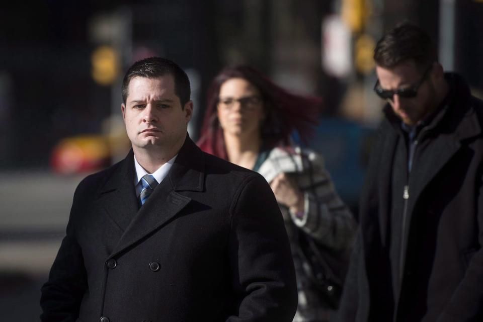 Former Toronto police officer James Forcillo began testifying Monday at a coroner's inquest into the death of Sammy Yatim on a TTC streetcar over a decade ago. (Marta Iwanek/The Canadian Press - image credit)