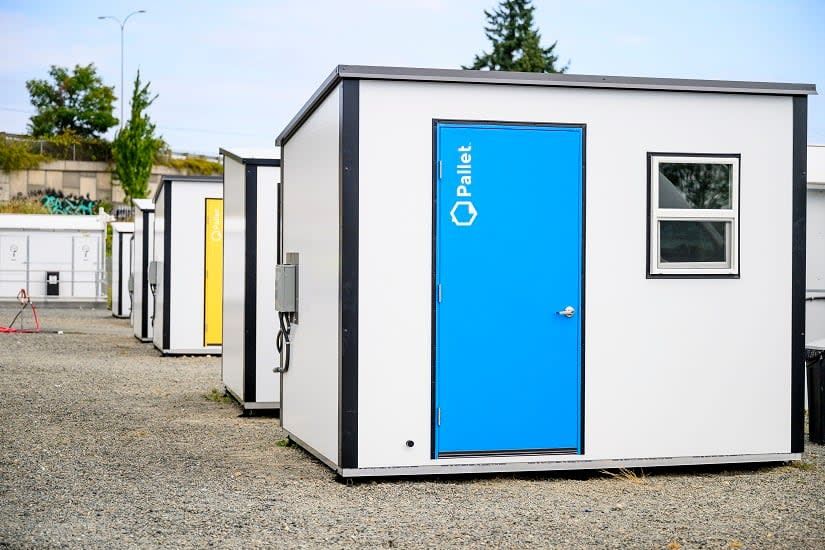 The provincial government plans to buy 200 Pallet shelters for temporary housing.