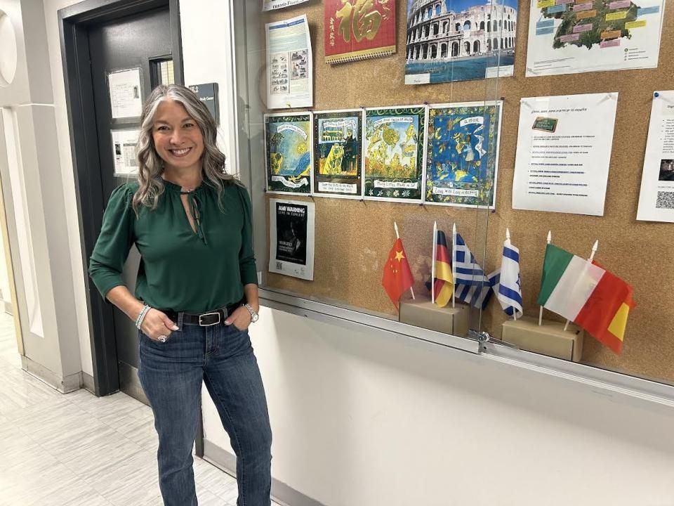 Christina Chough, Spanish teacher and chair of Dawson College's modern languages department, says she expects to lose 80 per cent of her colleagues. (Kwabena Oduro/CBC - image credit)