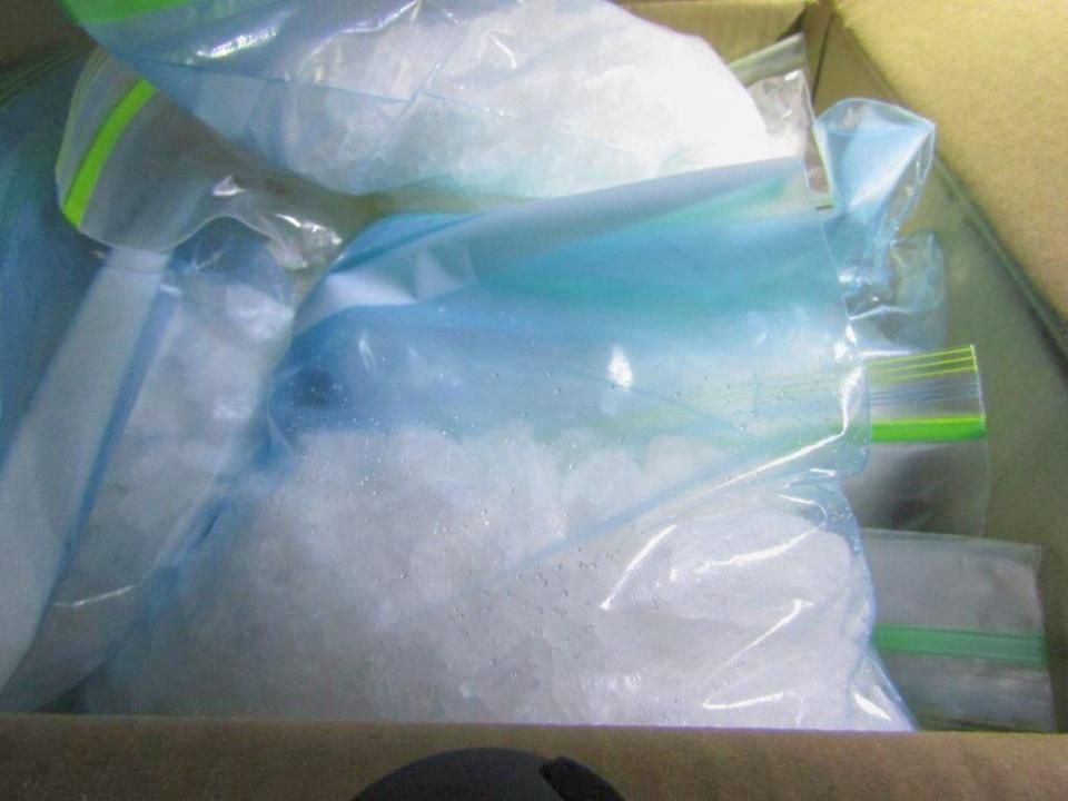 Packages of what was later confirmed to be methamphetamine were seized by the CBSA at the Ambassador Bridge port of entry in Windsor, Ont., on Dec. 24, 2019.
