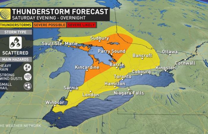 Muggy air, storm risk build in southern Ontario this weekend