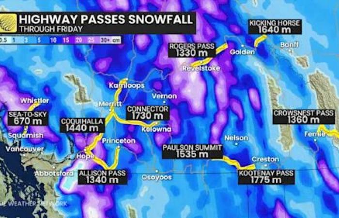 Stormy
      weather
      kicks
      into
      B.C.
      with
      heavy
      alpine
      snow
      and
      an
      atmospheric
      river