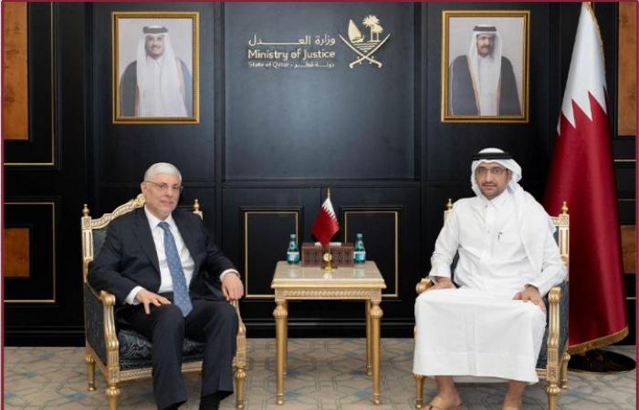 وزير العدل ووزير الدولة لشؤون مجلس الوزراء يجتمع مع السفير العراقي