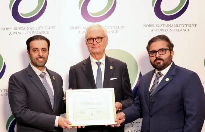 شركة الديار القطرية تحصد شهادة جائزة الاستدامة من مؤسسة نوبل للاستدامة