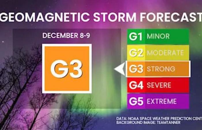 Solar
      storm
      impact
      may
      spark
      bright
      auroras
      across
      Canada
      tonight
