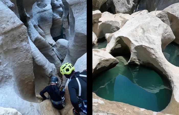 كأنها تتسلق جماجم محفورة بالصخر.. أردنية ترصد أعماق وادٍ عجيب في تركيا