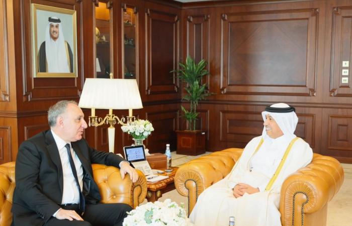 النائب العام يجتمع مع المدعي العام الأذربيجاني ونائب رئيس محكمة النقض المصري