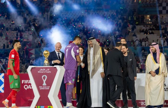 سمو الأمير: فخورون بما تميزت به بطولة كأس العرب من تنظيم محكم وأداء رياضي متألق