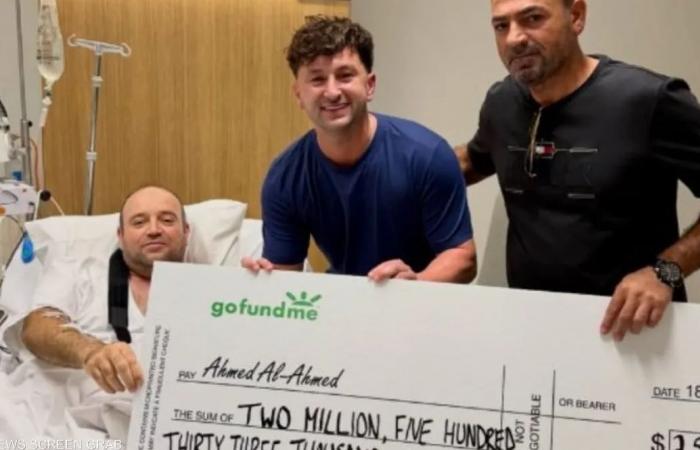 حملة تبرعات تتخطى 2.5 مليون دولار أسترالي مكافأة لأحمد الأحمد بطل سيدني