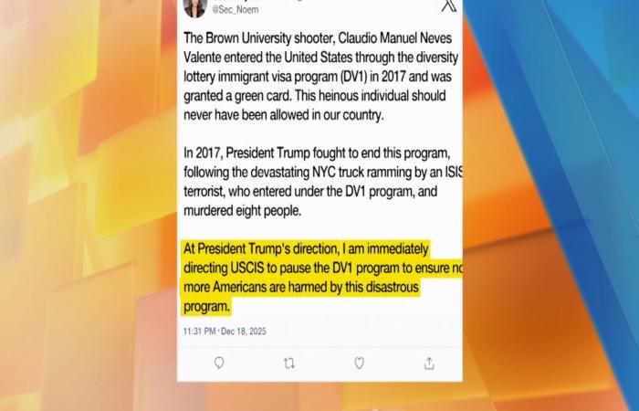 لأجل غير مسمى.. إدارة ترامب توقف برنامج تأشيرة التنوع بعد حادثة جامعة براون