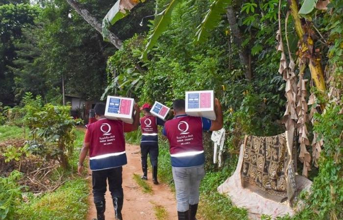 قطر الخيرية تنفذ مشروع الإغاثة العاجلة لمتضرري إعصار ديتوا في سريلانكا