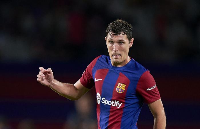 برشلونة الإسباني يعلن غياب المدافع كريستنسن لفترة طويلة بسبب الإصابة