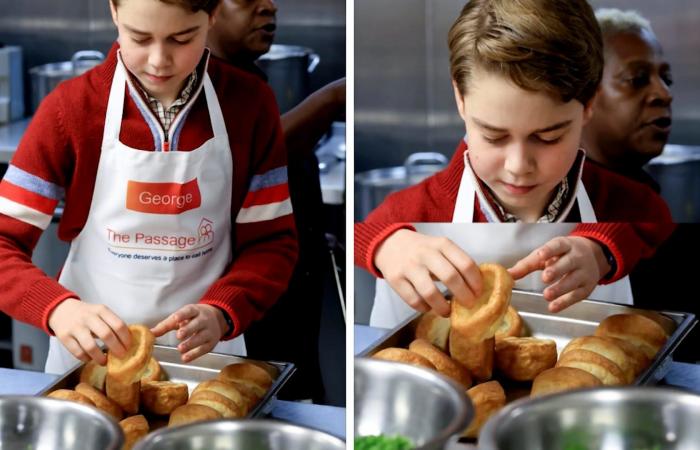 أعادا الأميرة ديانا إلى الأذهان.. الأمير وليام وابنه جورج بمطبخ جمعية خيرية استعدادًا لغداء عيد الميلاد