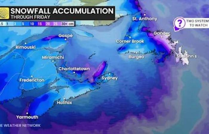 20-30+
      cm
      of
      snow:
      Christmas
      Day
      winter
      storm
      threatens
      parts
      of
      Newfoundland