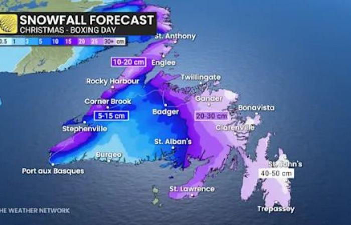 Christmas
      and
      Boxing
      Day
      blizzard
      threatens
      30+cm
      in
      Newfoundland