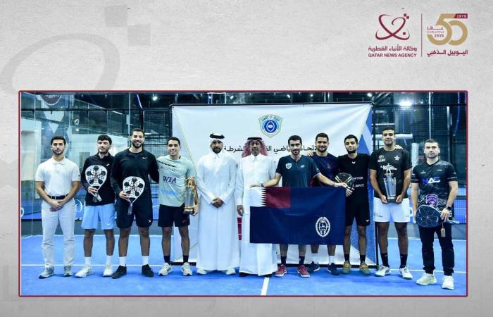 اختتام بطولة الشرطة الأولى المفتوحة للبادل للرجال في قطر