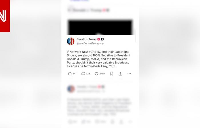 متابعة: بمنشورات ليلية.. ترامب يهاجم شبكات التلفزيون على منصة "تروث سوشيال"