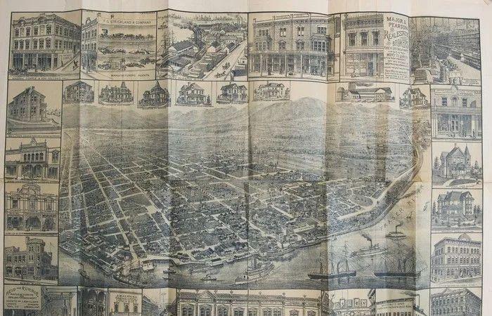This
      Day
      in
      History,
      1898:
      A
      bird's
      eye
      view
      of
      early
      Vancouver,
      in
      colour