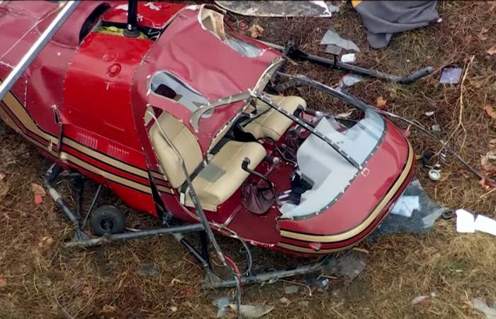 شاهد.. لحظة سقوط مروحية بعد اصطدامها بأخرى في سماء نيوجيرسي