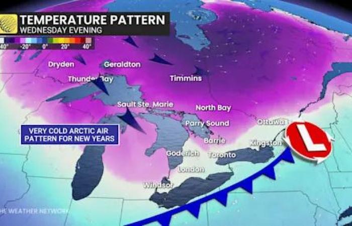 Lake-effect
      snow
      squalls target
      southern
      Ontario
      through
      midweek