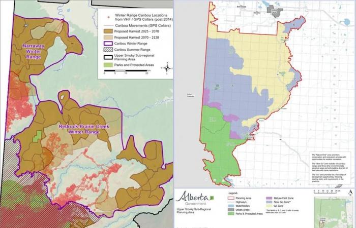 Alberta’s
      new
      Upper
      Smoky
      land-use
      plan
      draws
      criticism
      over
      endangered
      caribou
      habitat