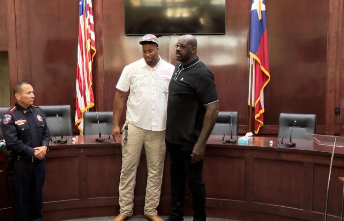 بسبب شاكيل أونيل.. هذا الشاب قد يصبح أطول شرطي في تكساس