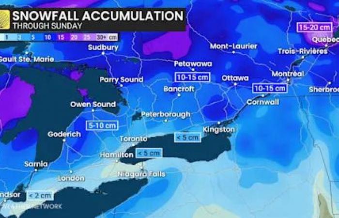 Warm,
      wet
      weather
      wraps
      up
      the
      week
      in
      Ontario,
      but
      winter
      returns
      swiftly
