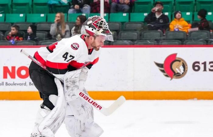 Goaltender
      James
      Reimer
      comes
      up
      short
      in
      AHL
      debut
      with
      Belleville
      Senators