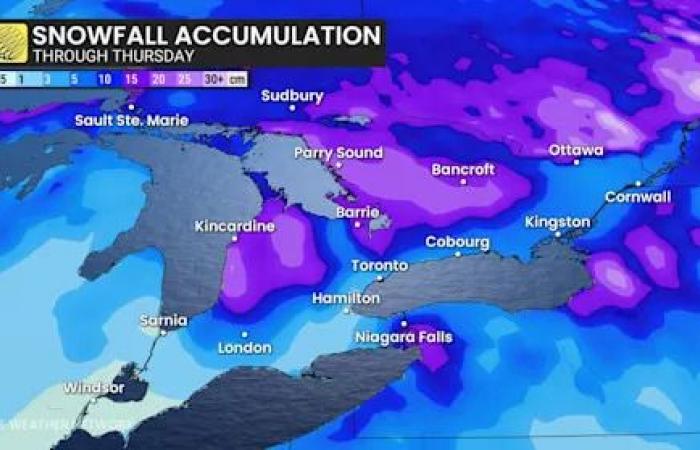 Quick
      snap
      back
      into
      winter
      with
      snow
      and
      major
      temperature
      drop
      in
      Ontario