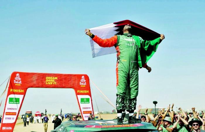 ناصر العطية يتوج بلقب رالي داكار للمرة السادسة