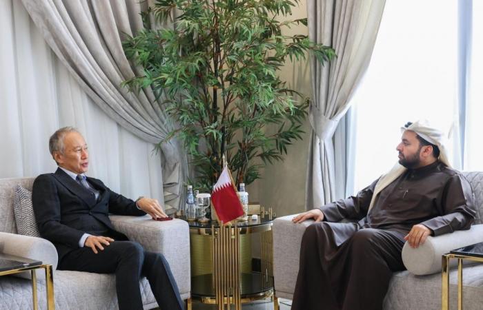  وزير الدولة بوزارة الخارجية يجتمع مع المساعد الخاص لوزير الخارجية الياباني والسفير المكلّف بالمساعدة في إعادة إعمار قطاع غزة