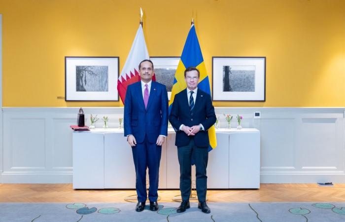 رئيس وزراء السويد يستقبل رئيس مجلس الوزراء وزير الخارجية