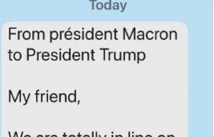 ترمب
      ينشر
      رسالة
      من
      ماكرون
      يقترح
      فيها
      اجتماعاً
      لمجموعة
      السبع
      بعد
      «دافوس»