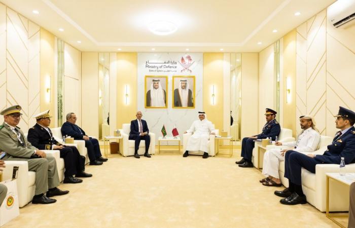 نائب رئيس مجلس الوزراء ووزير الدولة لشؤون الدفاع يلتقي وزير الدفاع وشؤون المتقاعدين وأولاد الشهداء الموريتاني