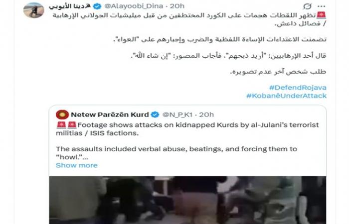 فيديو متداول لـ"اعتقال وضرب أكراد خلال التصعيد في شمالي سوريا".. هذه حقيقته