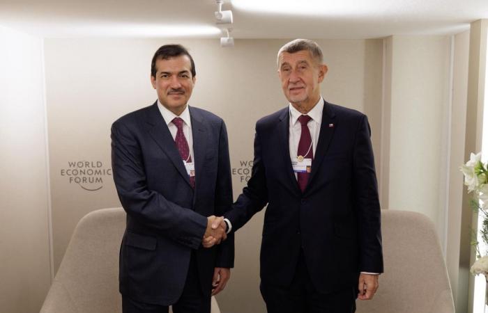 وزير الدولة لشؤون التجارة الخارجية يجتمع مع عدد من المسؤولين في منتدى دافوس