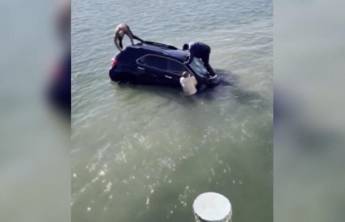إنقاذ درامي لسيدة حاولت الانتحار غرقًا بمركبتها.. وجوع سبّاح إغاثة يضعه في المكان والوقت المناسبين