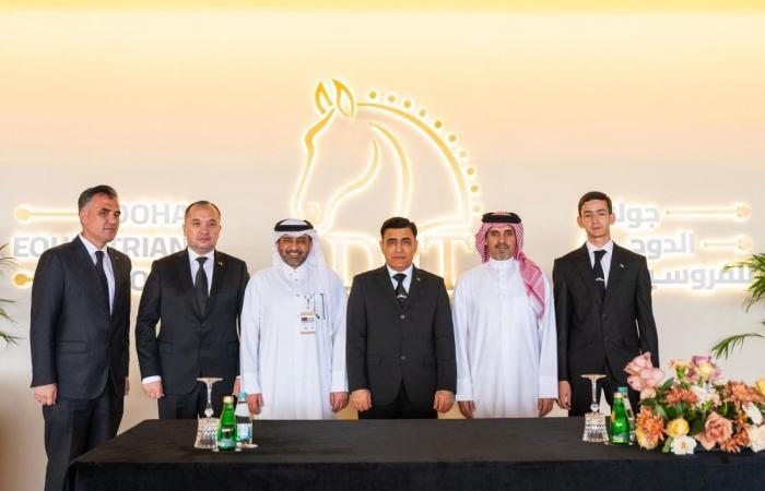 الاتحاد القطري للفروسية يوقع اتفاقية تعاون مع أكاديمية أبا آنايوف الدولية بتركمانستان