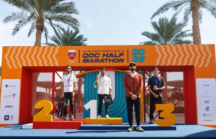 عبدالله الزراع يحقق ذهبية نصف ماراثون اللجنة الأولمبية ويسجل رقماً قطرياً جديداً