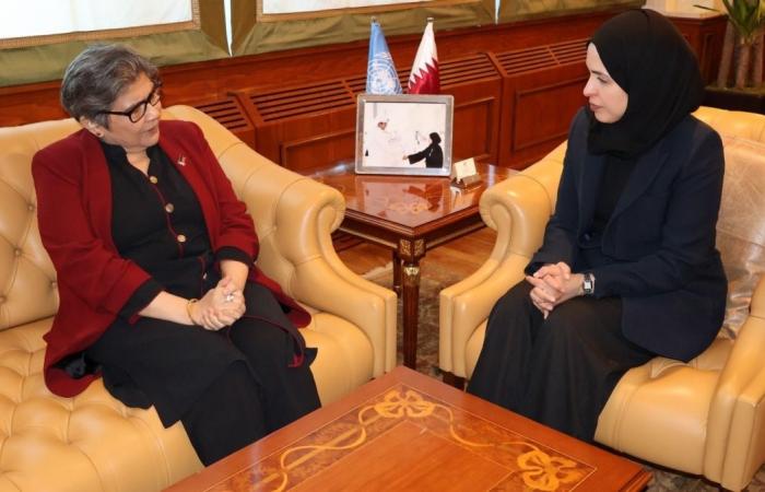  المندوب الدائم لدولة قطر لدى الأمم المتحدة تجتمع مع وكيلة الأمين العام للأمم المتحدة