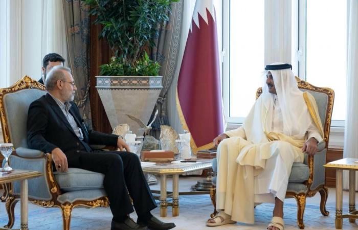 صاحب السمو يستقبل لاريجاني