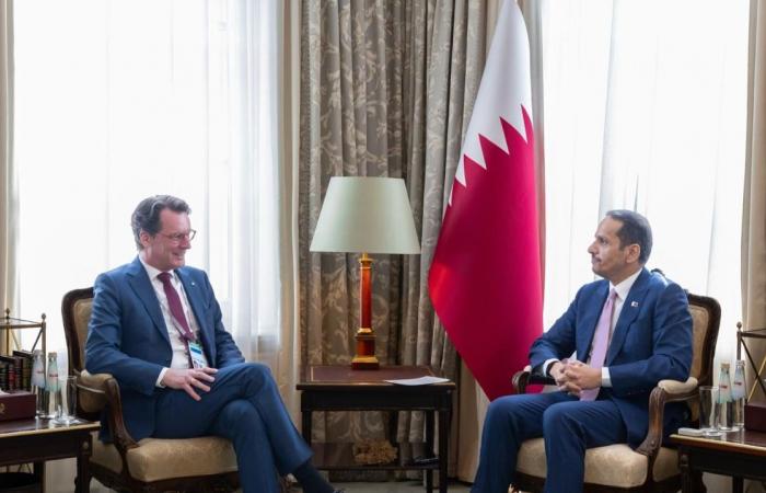 رئيس مجلس الوزراء وزير الخارجية يجتمع مع رئيس وزراء ولاية شمال الراين - ويستفاليا الألمانية