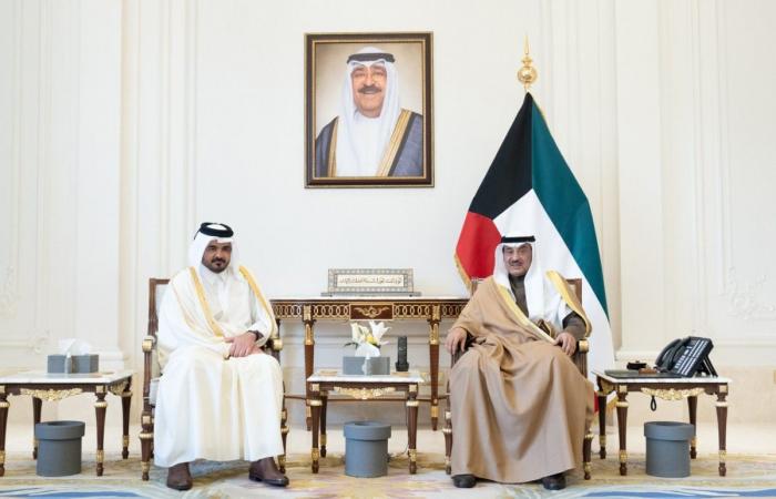 أمير الكويت وولي العهد يستقبلان رئيس المجلس الأولمبي الآسيوي