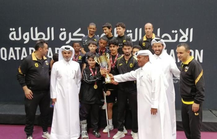 نادي قطر يتوج بلقب كأس الاتحاد لكرة الطاولة