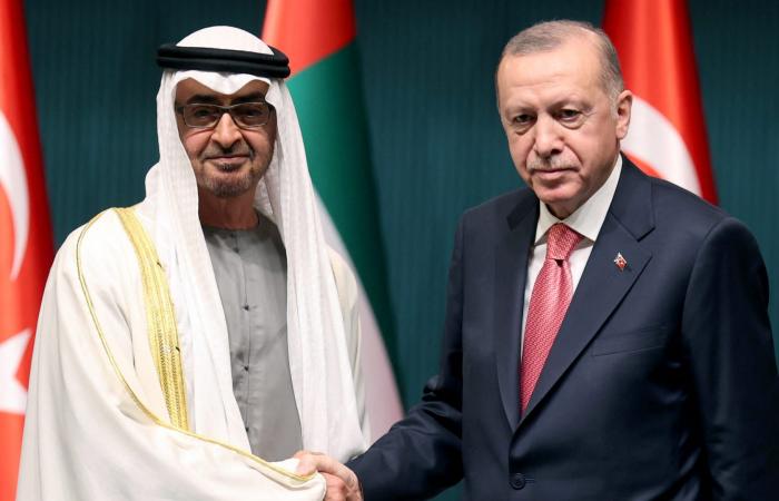 محمد بن زايد وأردوغان يبحثان علاقات التعاون خلال اتصال هاتفي