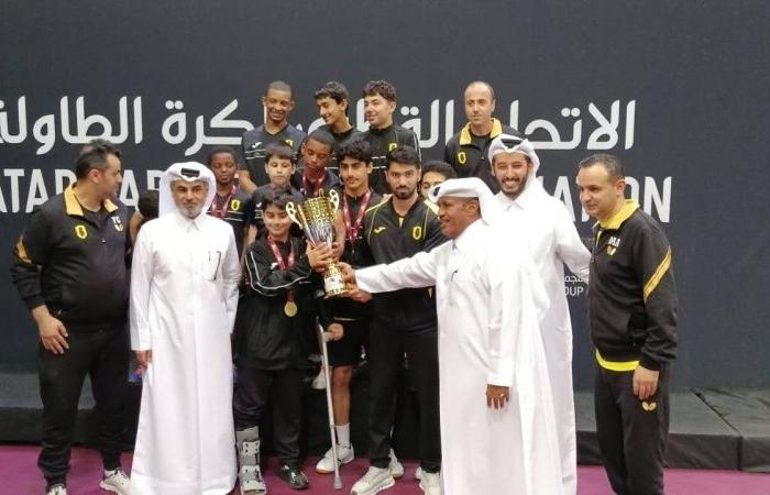 نادي قطر يتوج بلقب كأس الاتحاد لكرة الطاولة