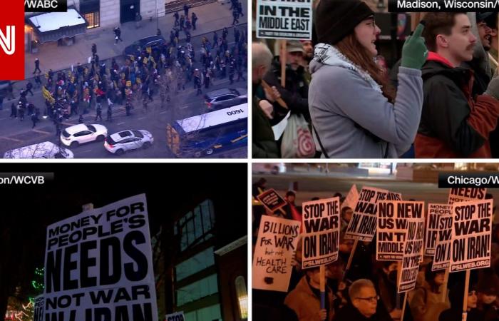 متابعة: الحرب تُشعل الاحتجاجات والمظاهرات في جميع أنحاء الولايات المتحدة