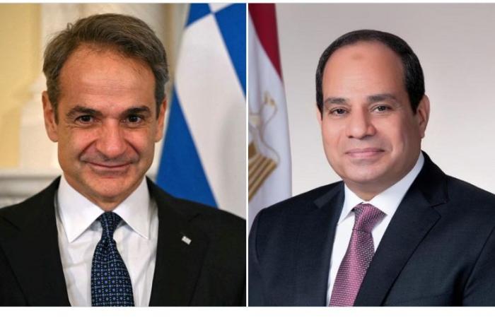 الرئيس المصري ورئيس الوزراء اليوناني يبحثان تطورات الأوضاع الإقليمية